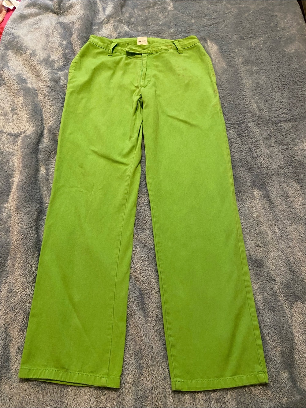 VINTAGE XGIRL Women’s Bright Green Straight-Leg Chinos